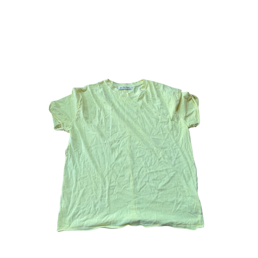 We The Free Free People Yellow Short Sleeve Crew Neck T-Shirt Size XS